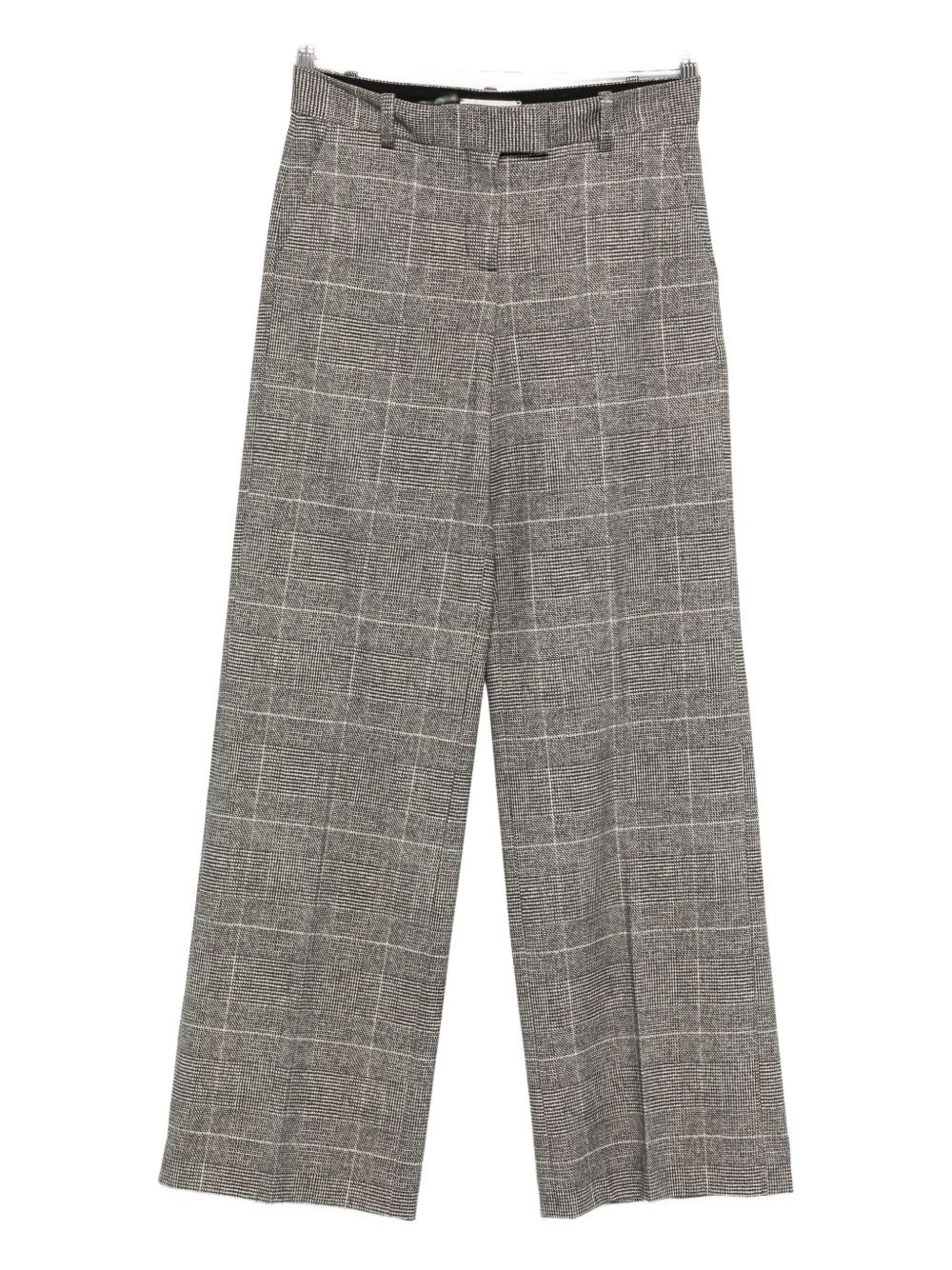 Circolo 1901 Checked Cotton Trousers — grey