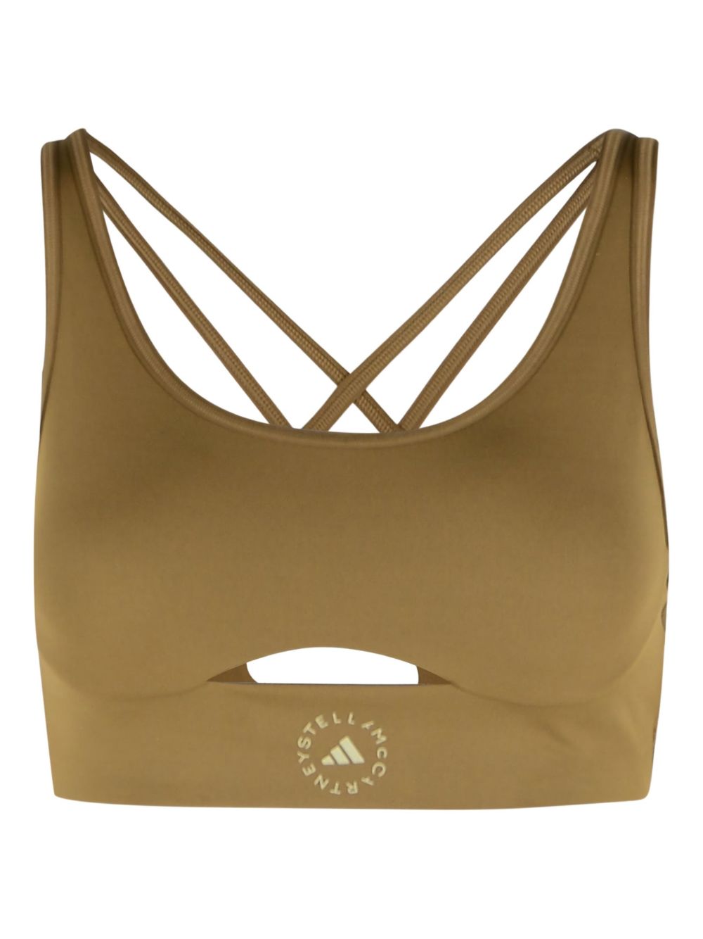 Adidas By Stella McCartney Strappy Cutout Tank Top — Brown