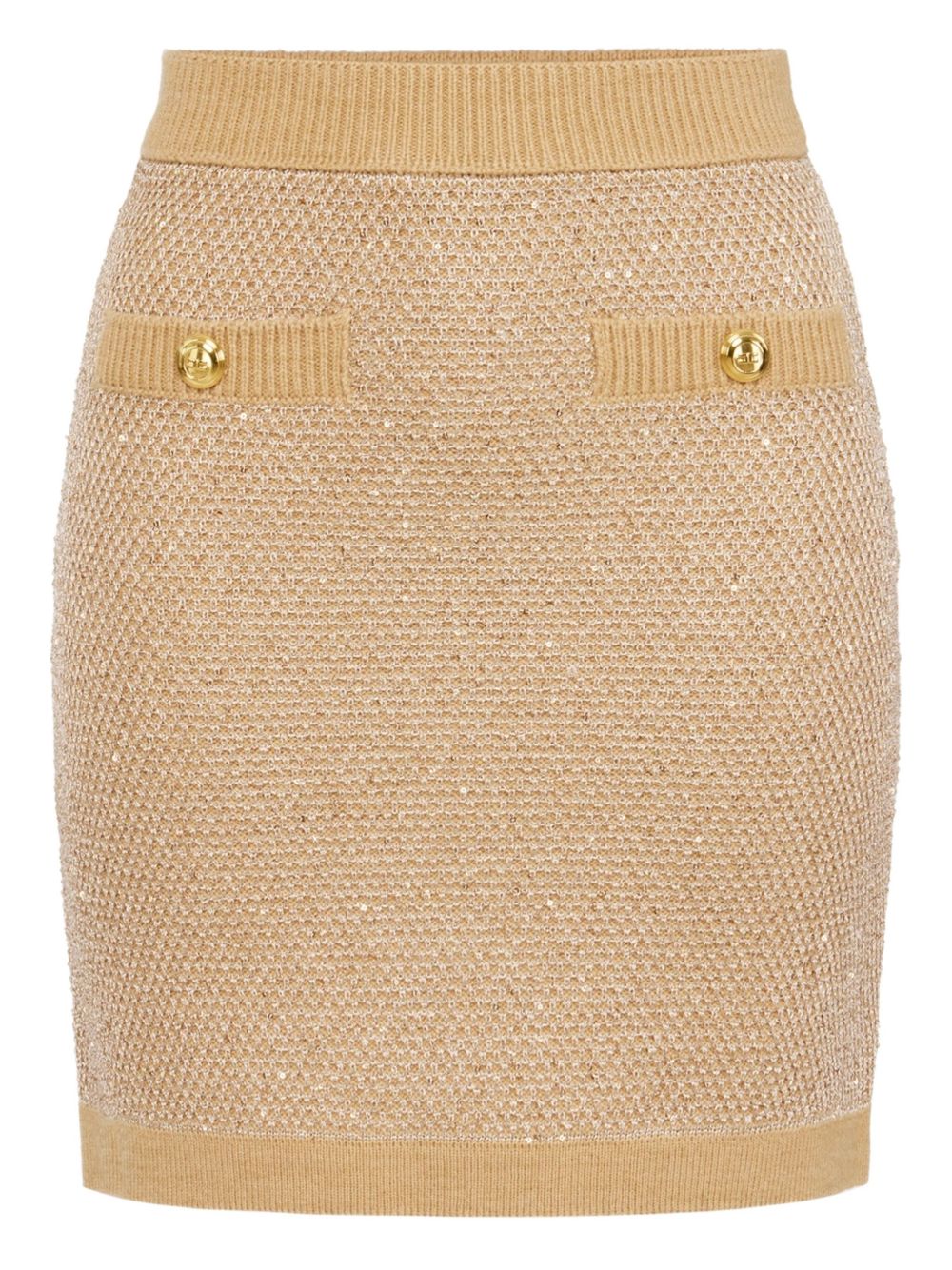 Elisabetta Franchi Wool Knit Skirt — Honey