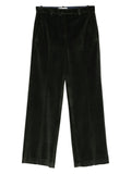 Circolo 1901 Cotton Velvet Wide-Leg Trousers — Dark Green
