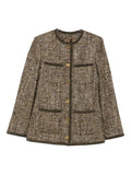 Golden Goose Wool-Blend Tweed Jacket — Brown
