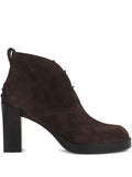 Tod'S Suede Lace-Up Ankle Boot — Brown