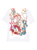 Comme Comme Jewellery-Print T-Shirt — White