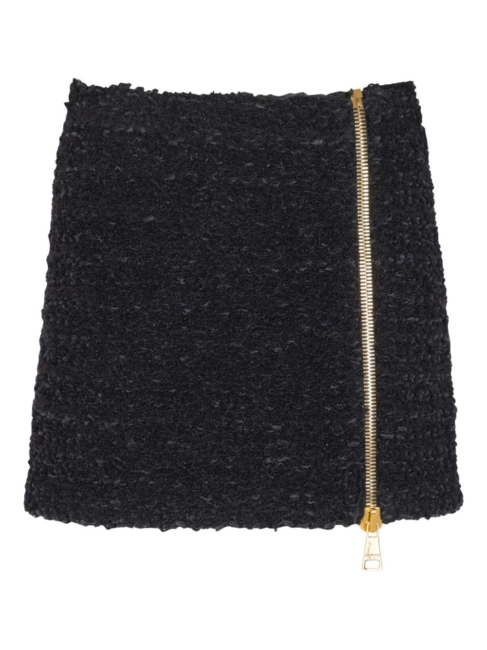 Balmain Tweed Mini Skirt — Black