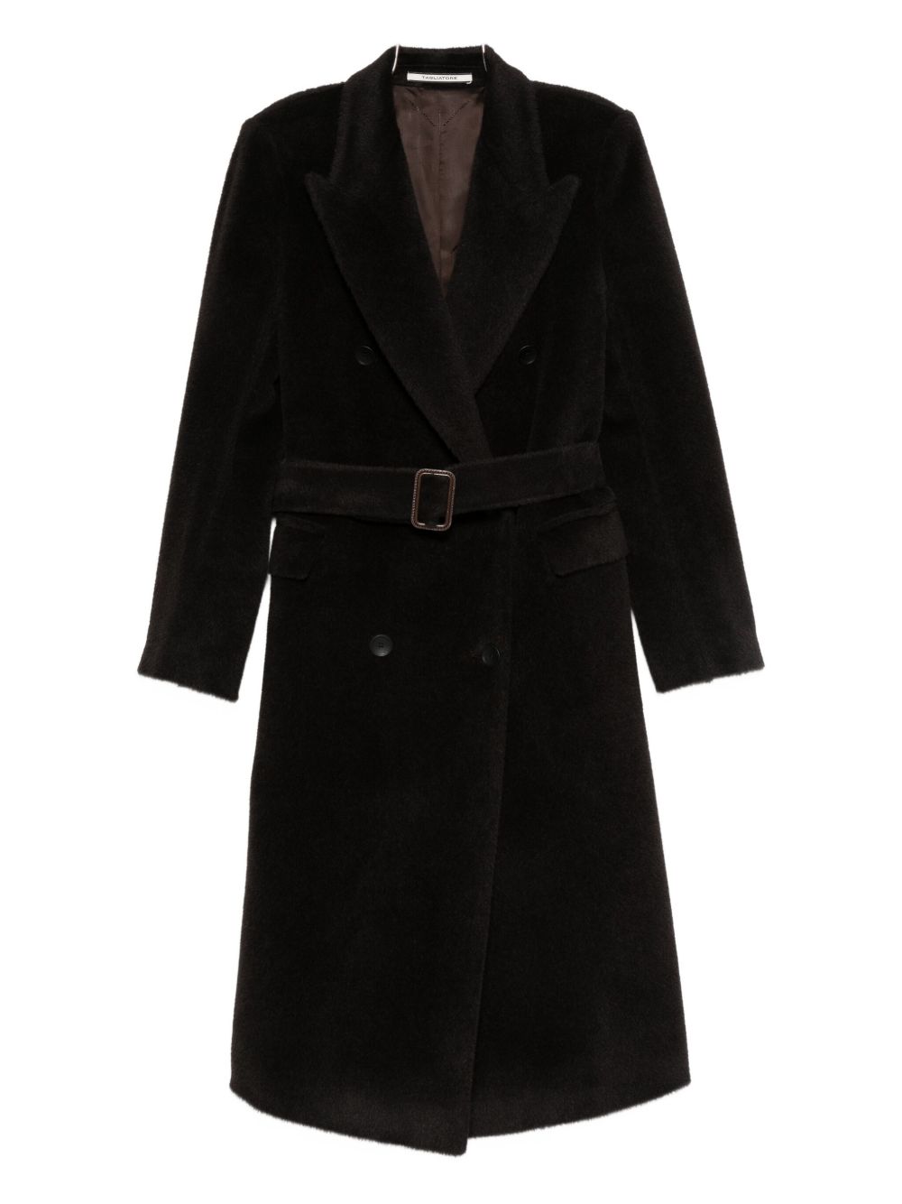 Tagliatore Wool Double-Breasted Coat — Black