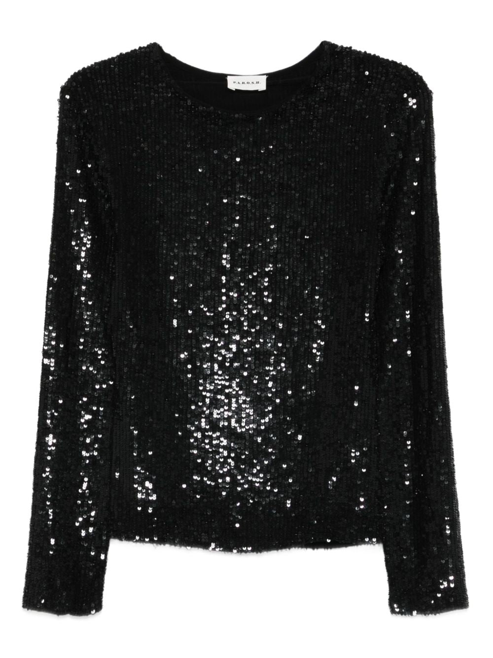 P.A.R.O.S.H. Sequin-Embellished Blouse — Black