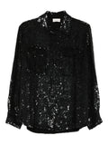 P.A.R.O.S.H. Sequined Shirt — Black