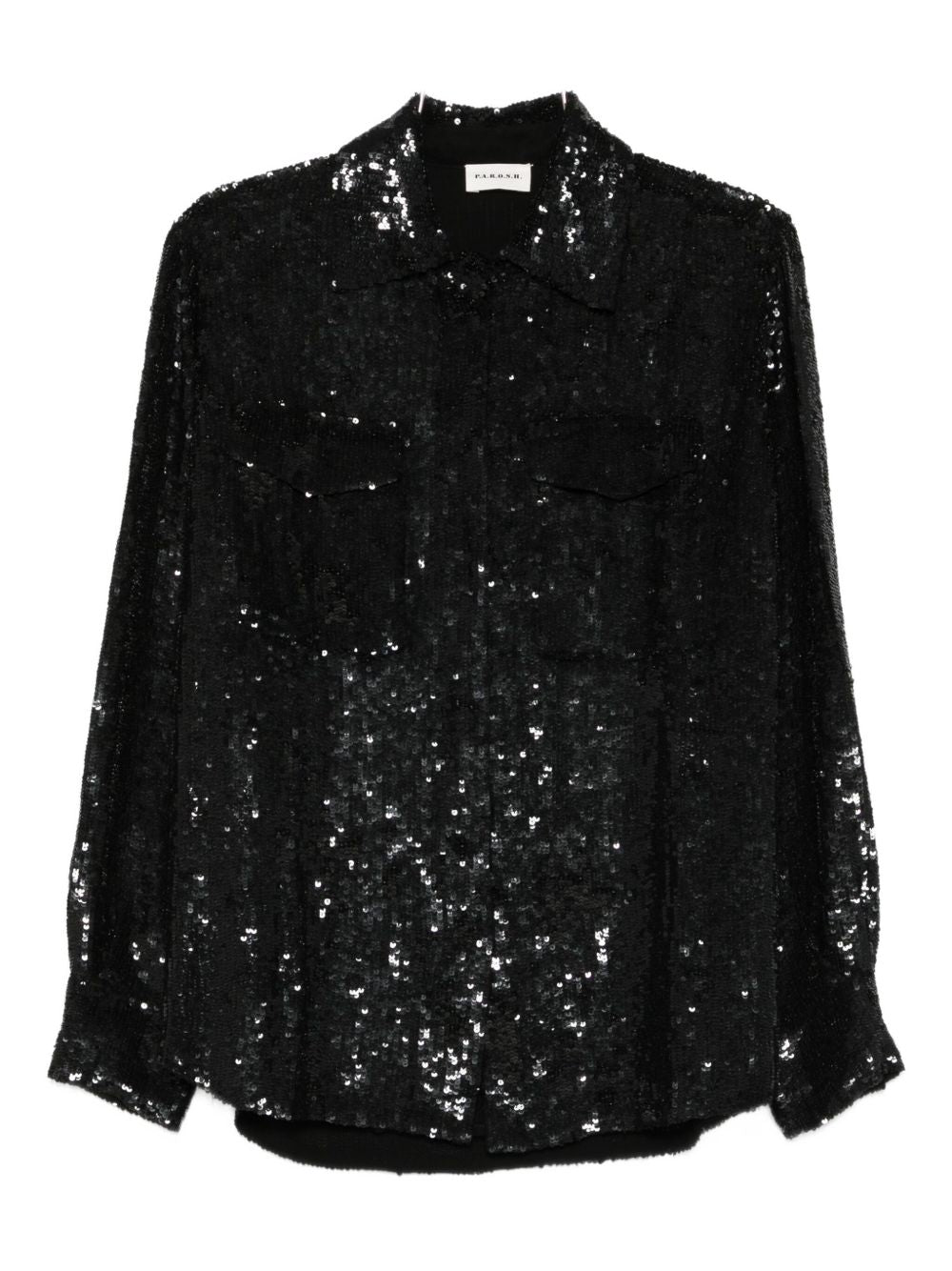 P.A.R.O.S.H. Sequined Shirt — Black