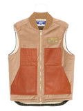 JUNYA WATANABE X FILSON Leather Panel Vest — Camel