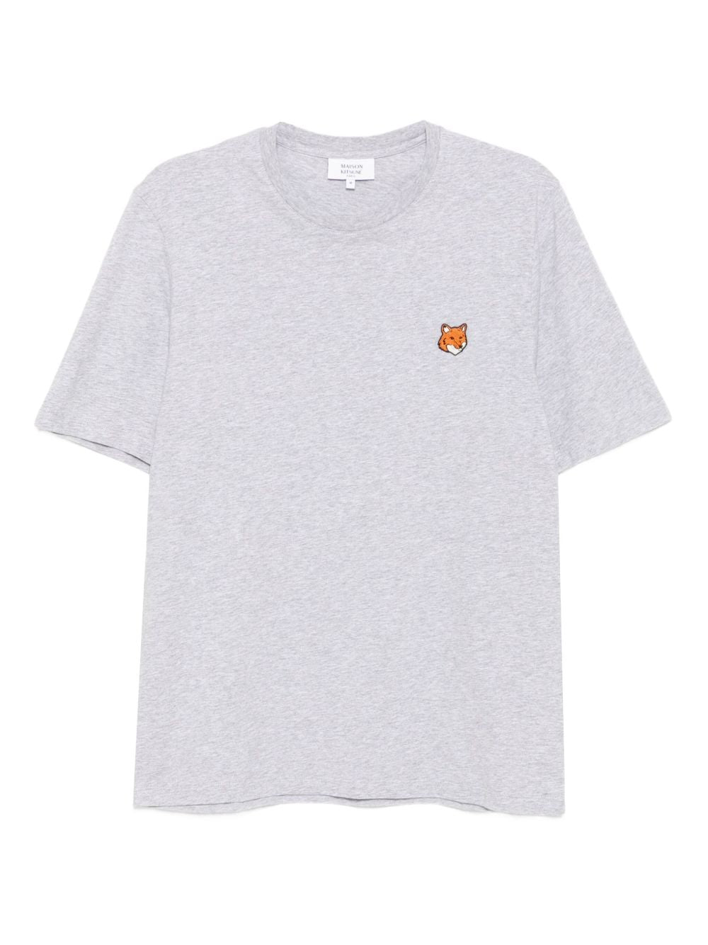 Maison Kitsuné Embroidered Fox Head T-Shirt — Grey