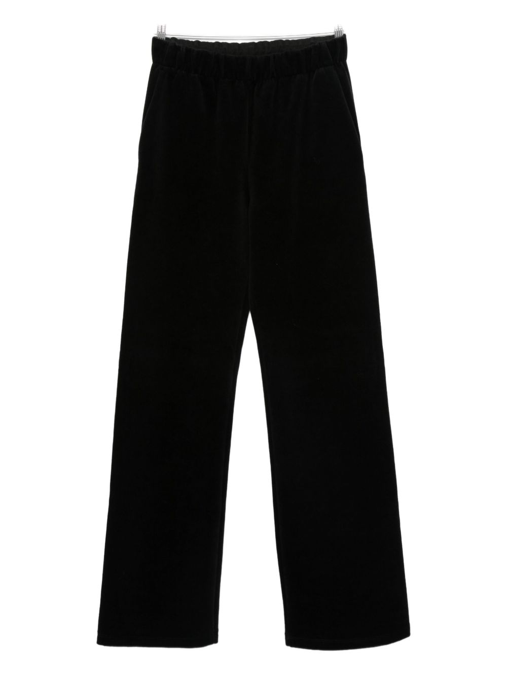 Golden Goose Cotton Velvet Wide-Leg Trousers — Black