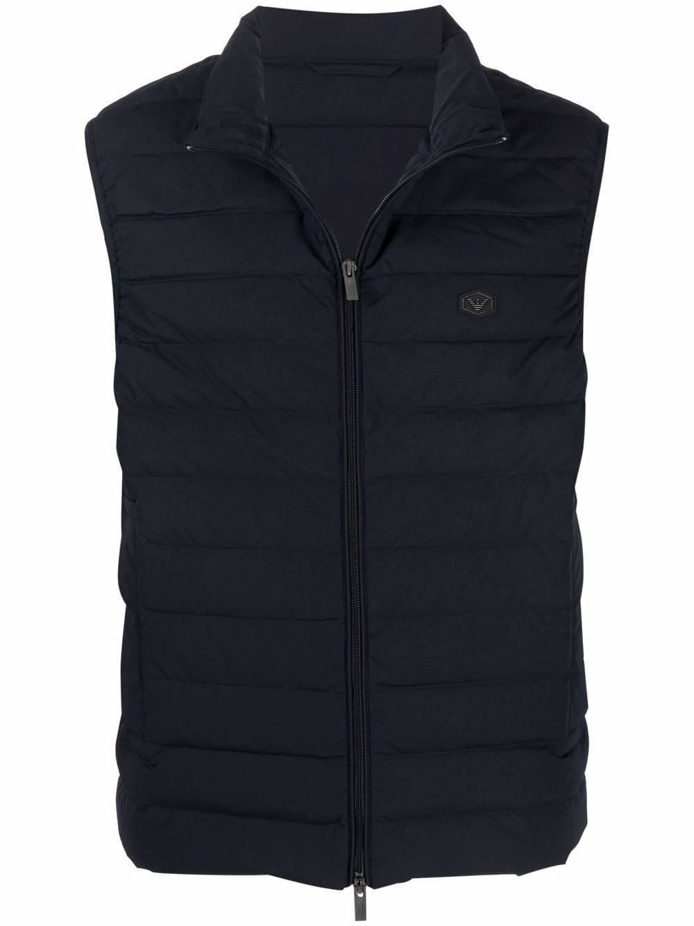 Emporio Armani Quilted Nylon Down Vest — Navy