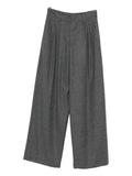 SUSANNE BOMMER Pleated Wide-Leg Trousers — Grey