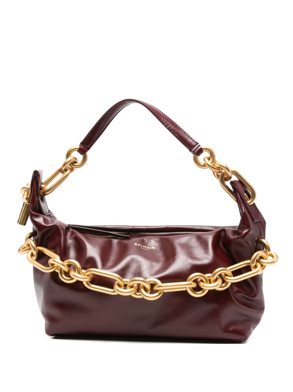 Balmain Shoulder Bag — Burgundy