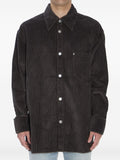 Ami Paris Cotton Corduroy Overshirt — Grey