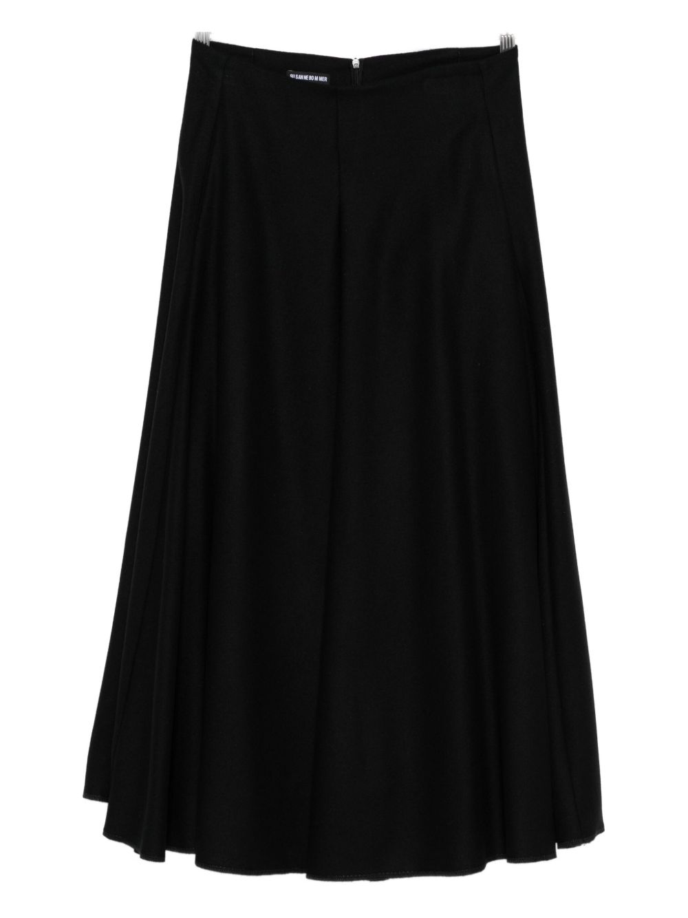 SUSANNE BOMMER Cotton A-Line Skirt — Black