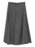 SUSANNE BOMMER A-Line Wool Skirt — Grey