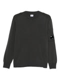 C.P. Company Logo Wool Crewneck Sweater — Black