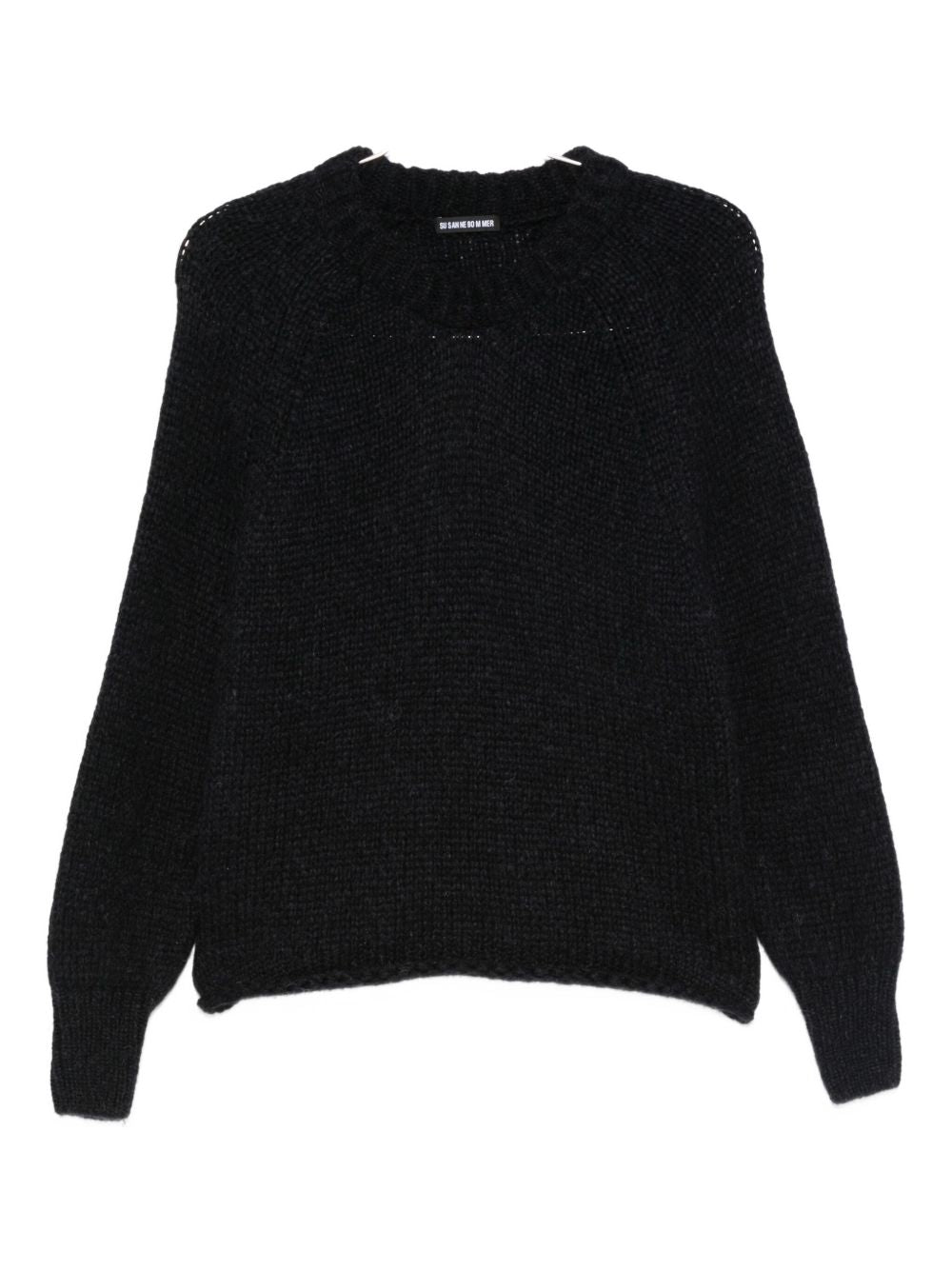 SUSANNE BOMMER Wool Crewneck Sweater — Black