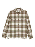 Ami Paris Wool Checked Overshirt — Brown