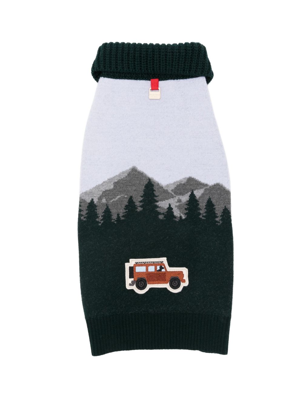 POLDO DOG COUTURE Mountain Wool Knit Dog Sweater — green
