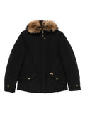 Woolrich Fur-Trimmed Down Jacket — Black