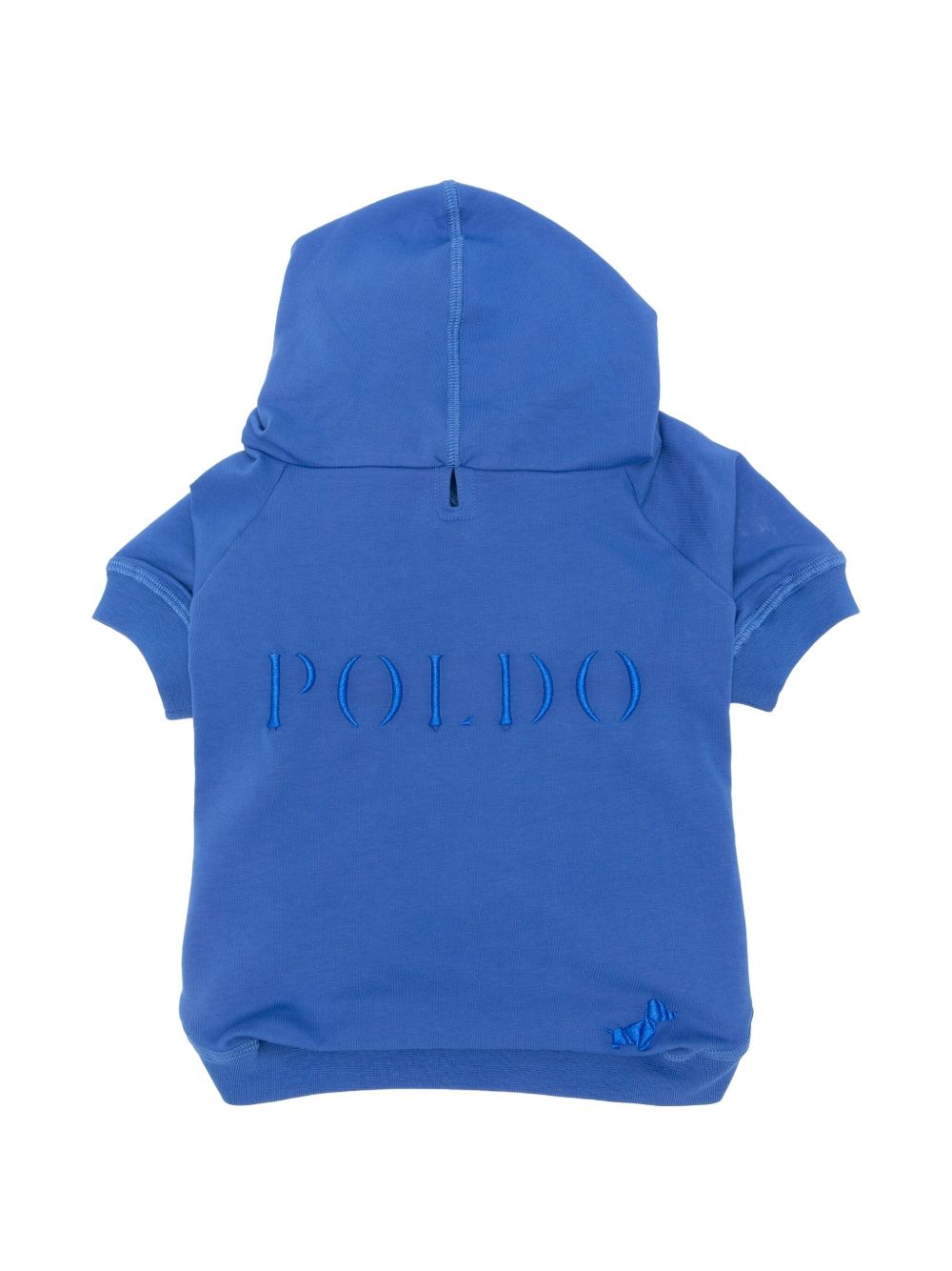 POLDO DOG COUTURE Embroidered Logo Cotton Hoodie — Blue