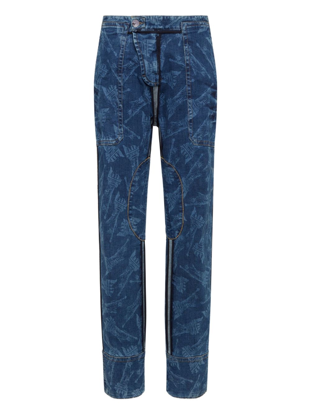 Dsquared2 Printed Denim Jeans — Indigo
