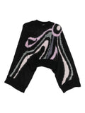 Pucci Graphic-Print Wool Sweater — Black