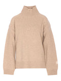 Tory Burch Wool Turtleneck Sweater — Beige