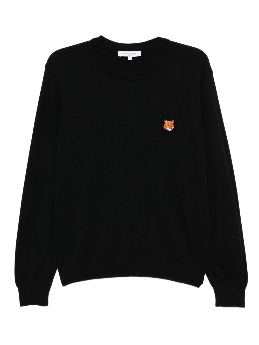 Maison Kitsuné Fox Head Patch Sweater — Black