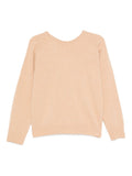 Maison Margiela Fine Knit Wool Crewneck Sweater — Beige