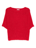 TALKING WALLS Wool-Knit Sweater — Red