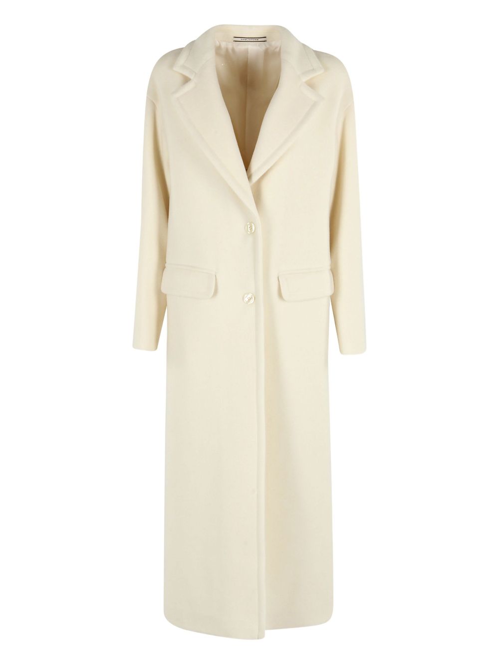 Tagliatore Wool Single-Breasted Coat — Cream
