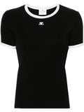 Courreges Pre Logo Cotton Jersey T-Shirt — Black
