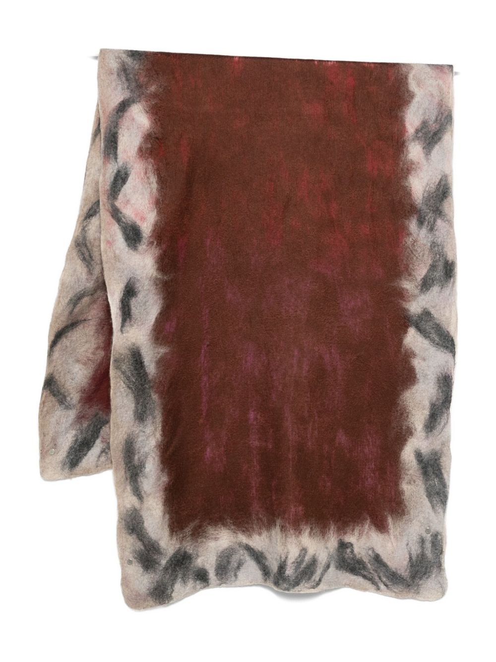 SILVANA MANETTI Cashmere and Silk Scarf — Burgundy