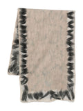 SILVANA MANETTI Jagged-Edge Cashmere Silk Blend Scarf — Grey