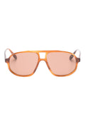 Emporio Armani Pilot Frame Sunglasses — Orange