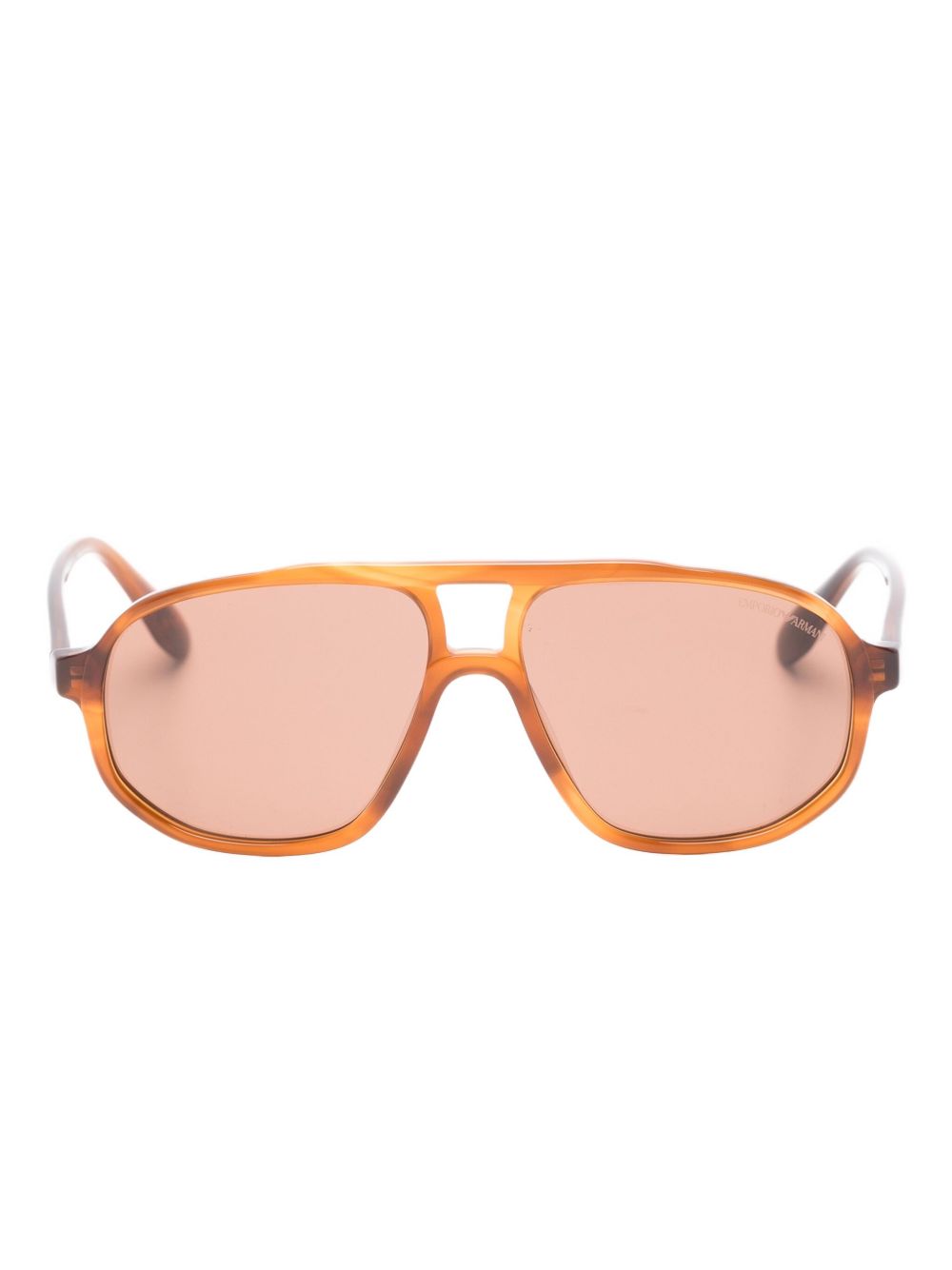 Emporio Armani Pilot Frame Sunglasses — Orange