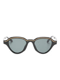 Emporio Armani Geometric Frame Sunglasses — Black