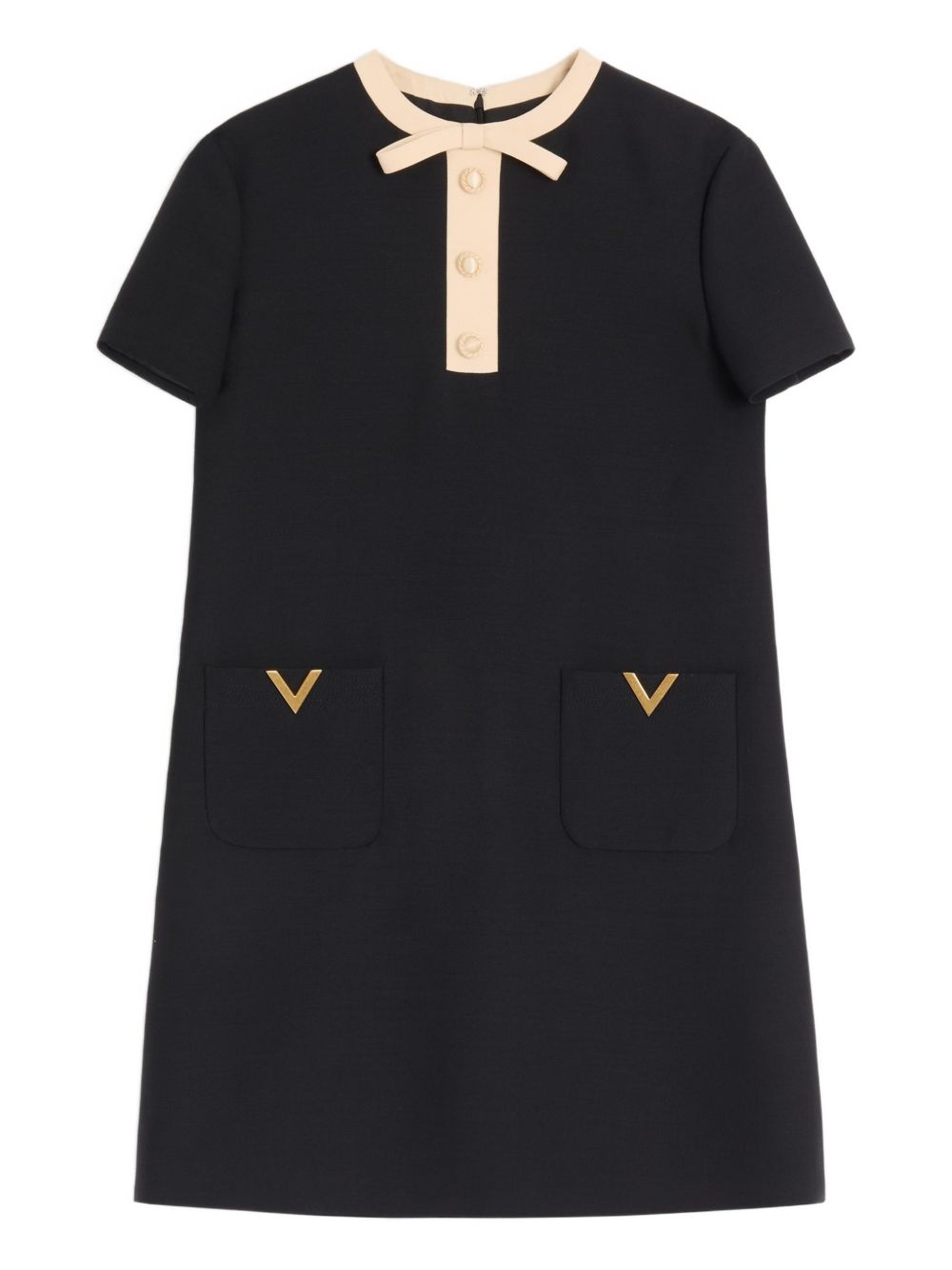Valentino Bow-Detail Dress — Black