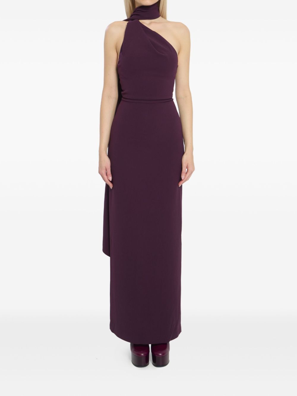 Solace London Demi Dress — burgundy