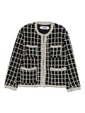 LN22 Checked Wool Jacket — Black