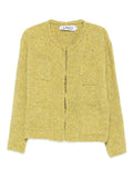 LN22 Knit Open-Front Cardigan — Yellow
