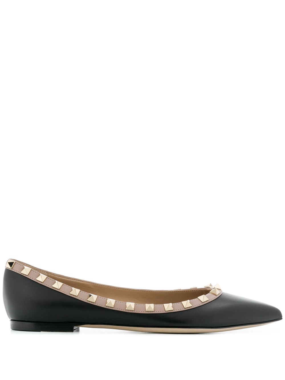Valentino Garavani Rockstud Ballet Flat — Black