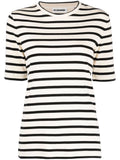 Jil Sander Plus Striped Cotton T-shirt — White