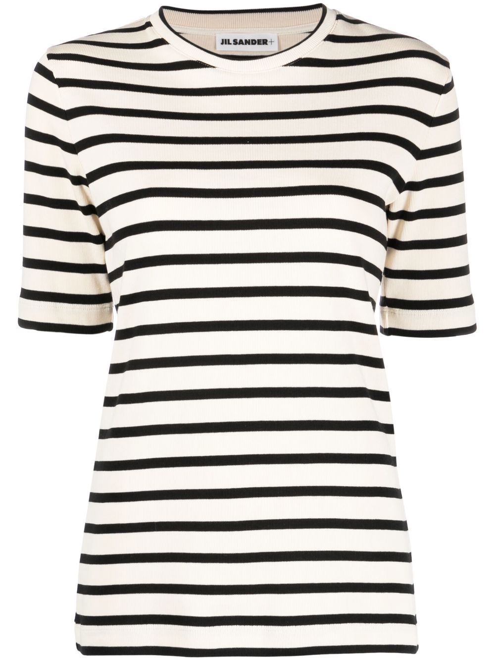 Jil Sander Plus Striped Cotton T-shirt — White