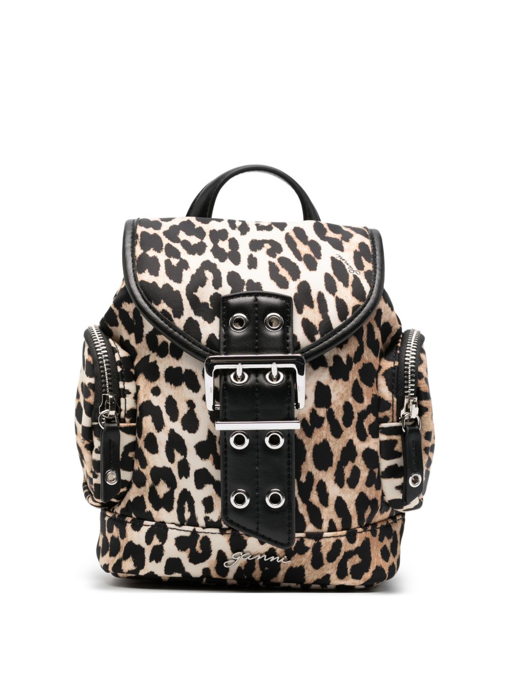 Ganni Bucky Backpack — Leopard