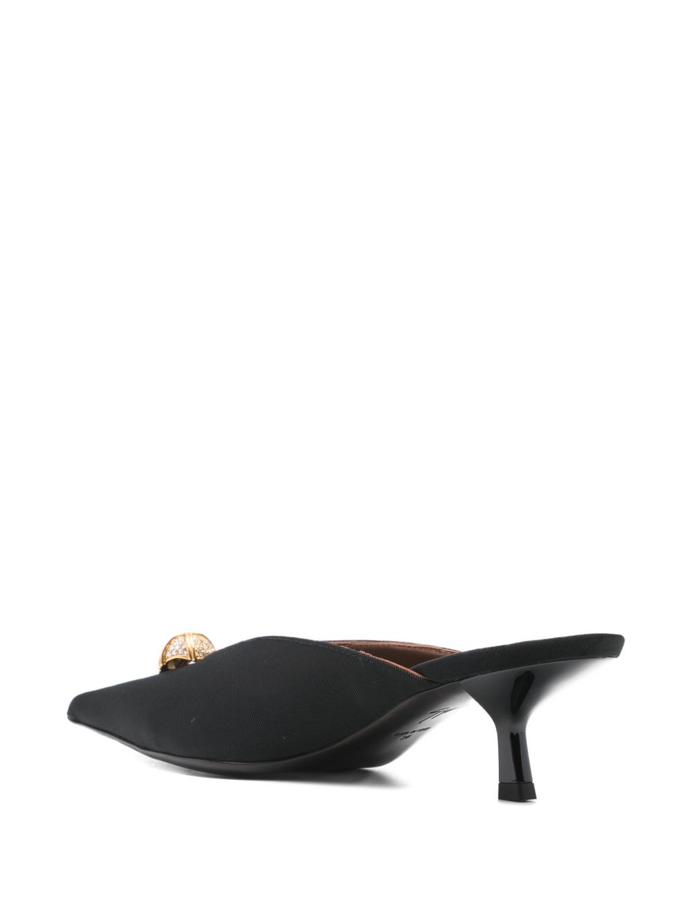 Giuseppe Zanotti Pointed Toe Leather Mule — Black