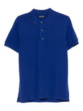 Tom Ford Cotton-Blend Piqué Knit Polo — Blue